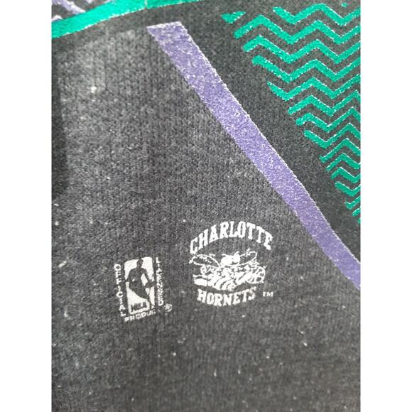 VTG 1993 Charlotte Hornets Teamwork Varsity Button Up Sweatshirt Jacket - Picture 8 of 11